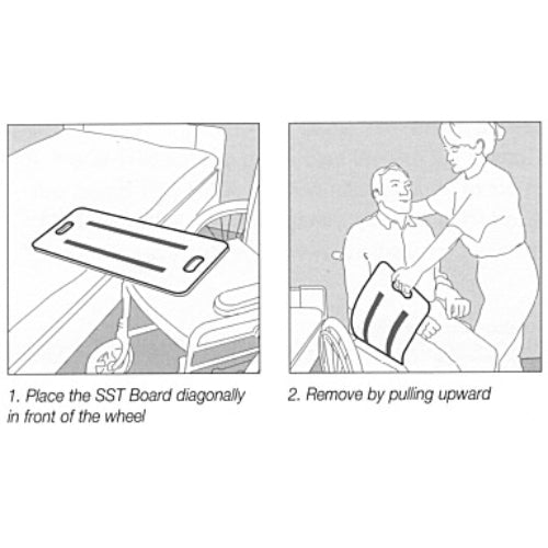 SafetySure Flexible Plastic Transfer Board, 23 x 12 Inches