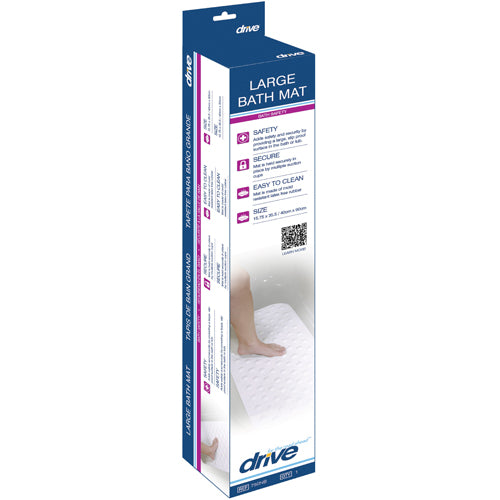 Drive Medical Bathtub Safety Mat, White, Large