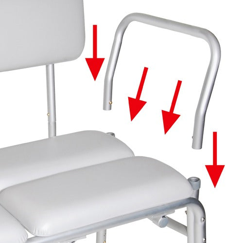 Drive Medical Transfer Bench Padded Knock-Down, Gray