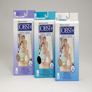 Jobst Ultrasheer Thigh-High Compression Stockings 15-20mmHg, Small, Navy Hover