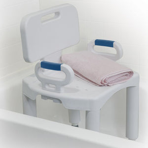 Drive Medical Bath Bench Premium Series with Back and Arms