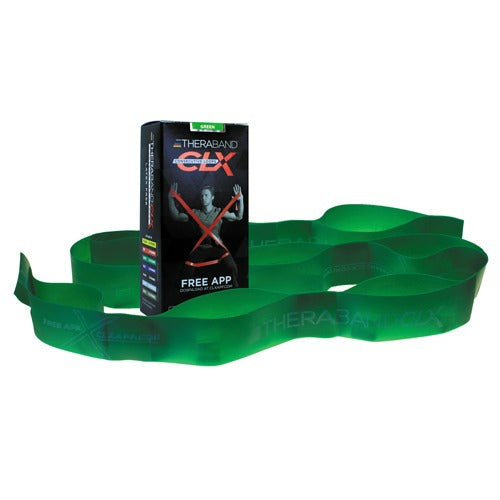 Thera-Band Consecutive Loops, 25-yard Bulk Roll, Green, resistance bands with easy grip for strength training and rehabilitation. Moovkart