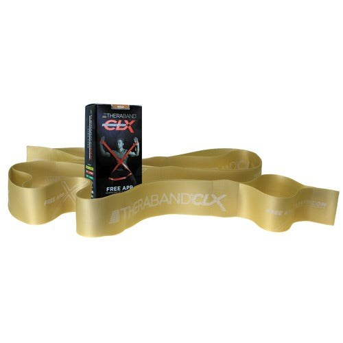 Thera-Band Consecutive Loops, 25-yard Bulk Roll, Gold, resistance bands with easy grip for strength training and rehabilitation. Moovkart