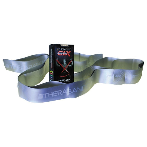 Thera-Band Consecutive Loops, 25-yard Bulk Roll, Silver, resistance bands with easy grip for strength training and rehabilitation. Moovkart