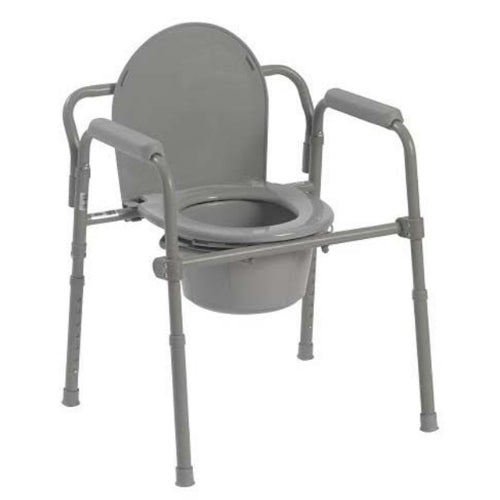 Drive Medical Commode Folding Steel, 3-in-1 Non-Retail Carton