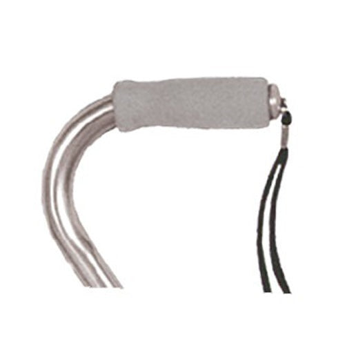 Fabrication Enterprises Deluxe Adjustable Cane Offset With Wrist Strap, Silver