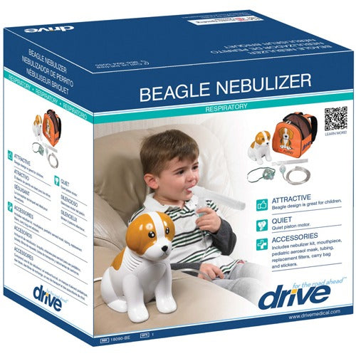 Drive Medical Pediatric Beagle Compressor Nebulizer with Backpack, Disposable and Reusable Nebulizer Kit