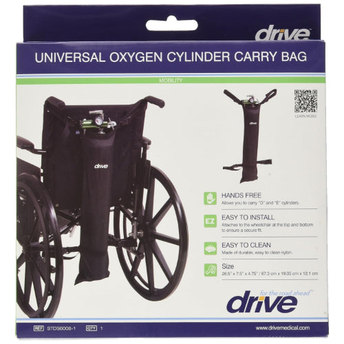 Drive Medical Wheelchair Oxygen Bag, Black, 27 Length x 5 Diameter