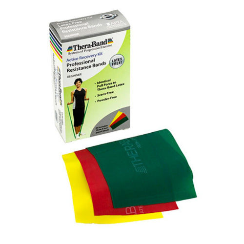 Thera-Band 5 Feet Latex-Free Resistance Bands Combo Pack