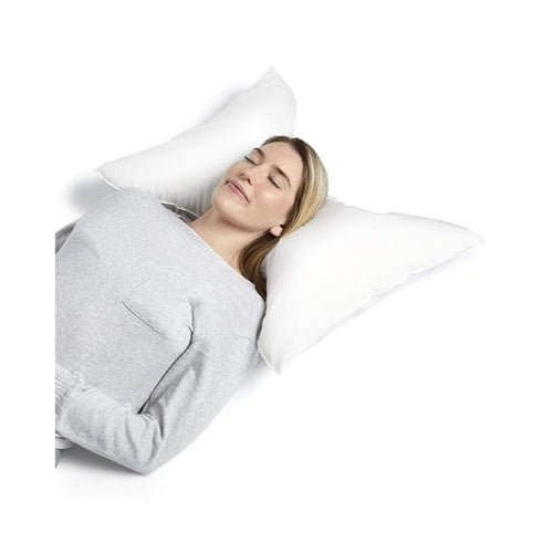 Hermell Cervical Butterfly Pillow for Neck and Shoulder Pain Relief with Removable White Cover