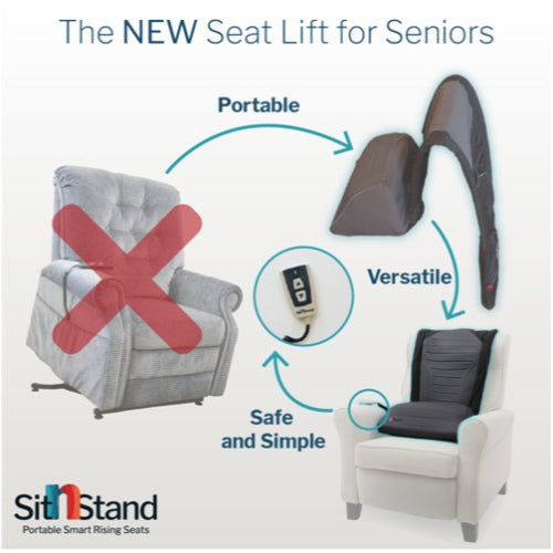 Sit n Stand Classic Portable Lift Chair, Lightweight, Cordless with Rechargeable Battery