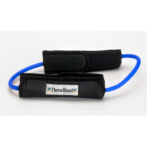 TheraBand Professional Resistance Tubing Loop with Padded Cuffs for Strength Training, Durable Exercise Band. Moovkart