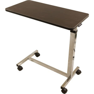 Drive Medical Overbed Table Non-Tilt with Chrome Finish