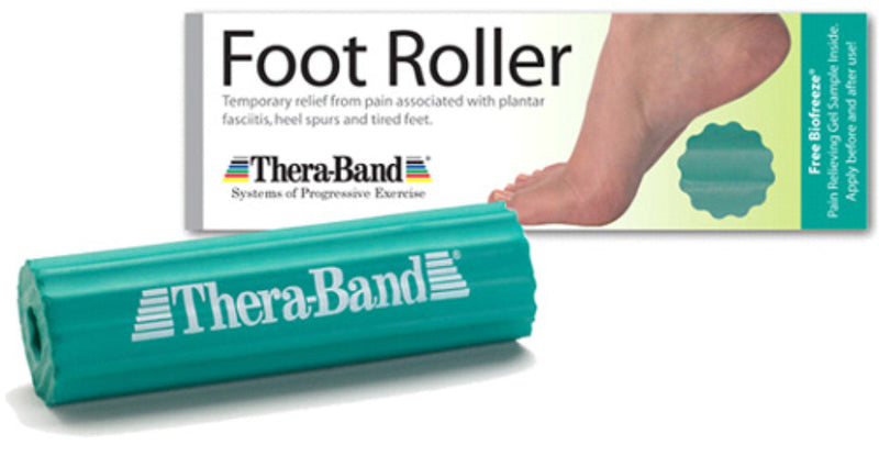 TheraBand Foot Roller (Green) with Biofreeze Sample