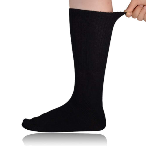 Leader Diabetic Socks, Black, Medium, 1 Pair