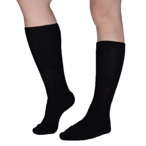 Leader Diabetic Socks, Black, Medium, 1 Pair