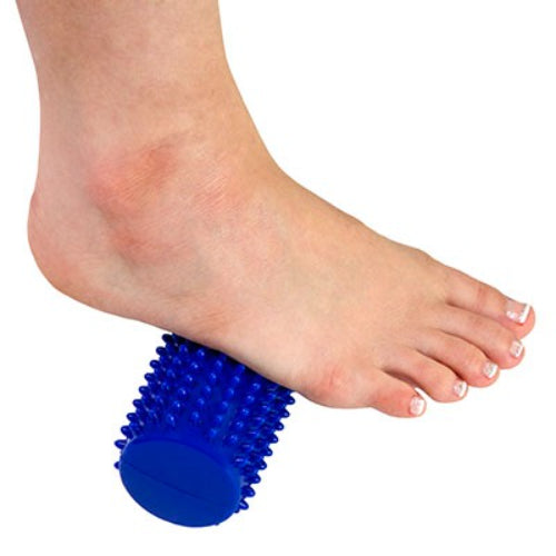 CanDo Handheld Massage Roll for Muscle Release, 6.5 x 2.6 Inches, Blue