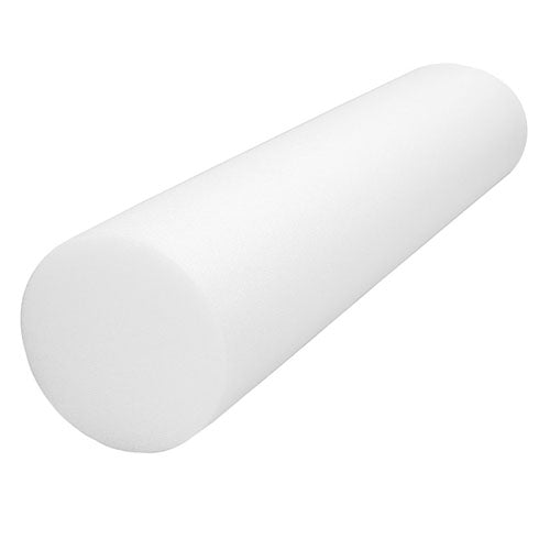 Round foam balance and exercise roller, 6 inch diameter, 36 inch long