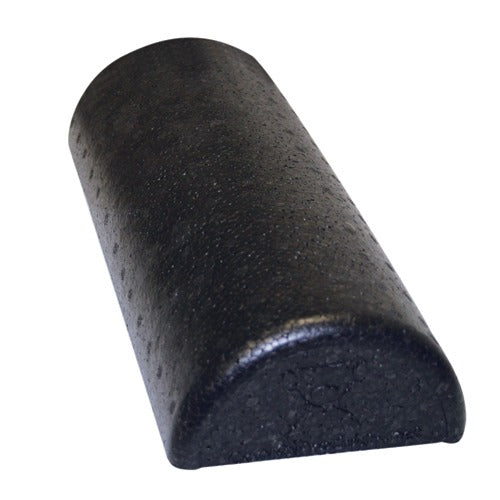 CanDo  Extra Firm Composite High-Density Foam Roller, Half-Round, Black