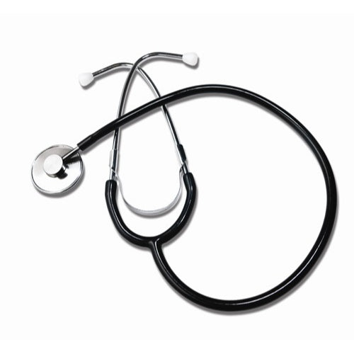 Graham-Field Single Head Nurse's Stethoscope, 22 Inches, Black, featuring a lightweight design for accurate auscultation in medical. Moovkart