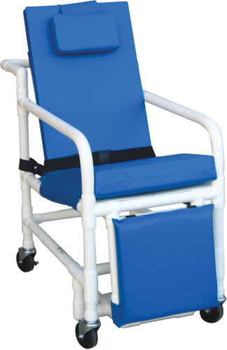 Economical PVC Geri-Chair with multiple position adjustments