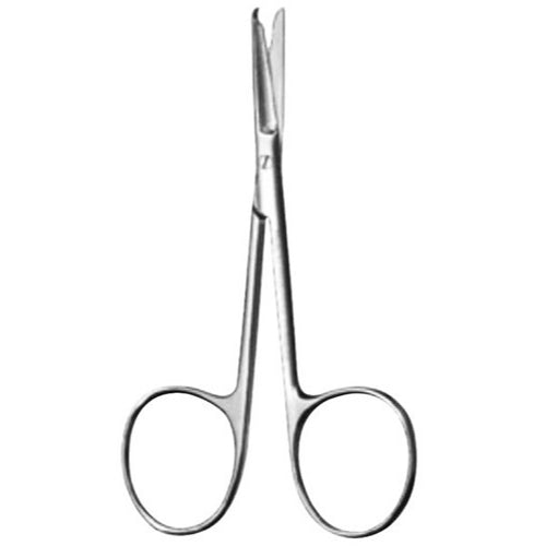 SurgiDental Stitch Scissors, 3.5 inches long, with hooked blade tip for efficient suture removal and precision in medical procedures. Moovkart