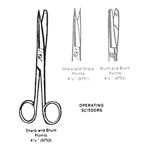 Precise surgical cuts with SurgiDental 4.5-inch scissors. Sharp/blunt blade design for accurate tissue dissection and surgical procedures, Moovkart.