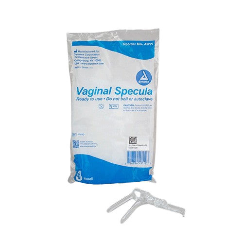 Dynarex Plastic Disposable Vaginal Speculum, pack of 10 is designed for medical examinations, single-use, hygienic, and sterile, Moovkart