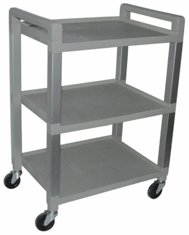 Polyurethane utility cart with three shelves and a drawer