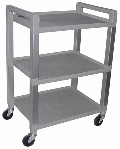 Polyurethane utility cart with three shelves