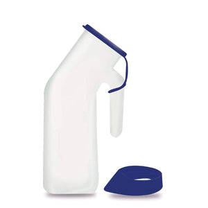 Medline Male Urinal, Translucent, Reusable and Autoclavable with Blue Cap