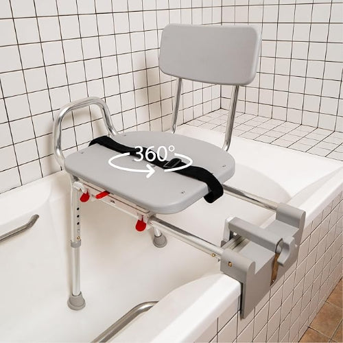 Eagle Health Supplies Snap-N-Save Sliding Tub-Mount Transfer Bench With Swivel Seat