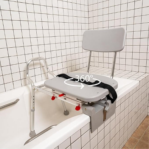 Eagle Health Supplies Snap-N-Save Sliding Tub-Mount Transfer Bench With Swivel Seat