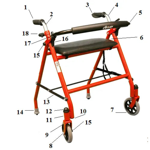 Drive Medical Right Hand Grip for 11061 Series of Rollators