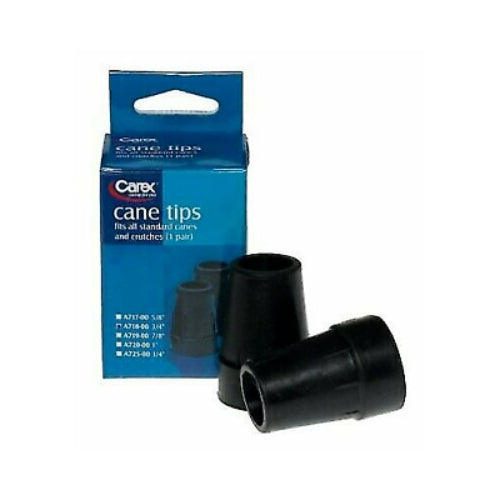 Carex Cane Tips, Black, Case of 6 Pair