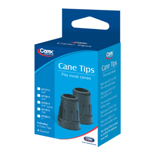 Carex Cane Tips, 7/8 Inches, Case of 6 Pairs