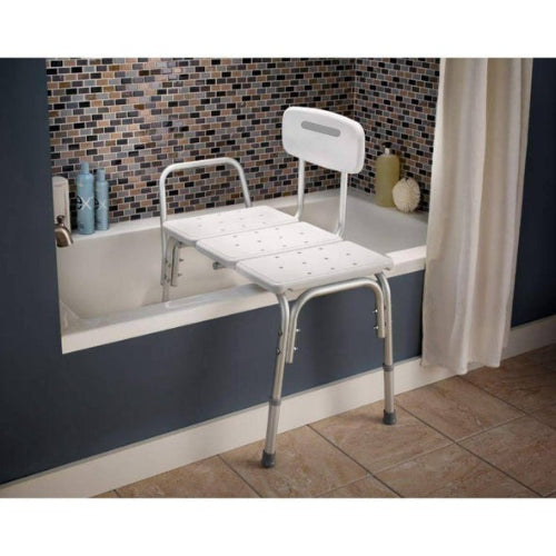 Carex Bathtub Transfer Bench for Safe Bathing with Slip-Resistant Surface, Adjustable Height, 300 Lbs Capacity