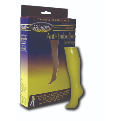 Bell-Horn Closed-Toe Knee Stockings, Beige, Medium Long, 18 mmHg Compression Support for improved circulation and comfort. Moovkart