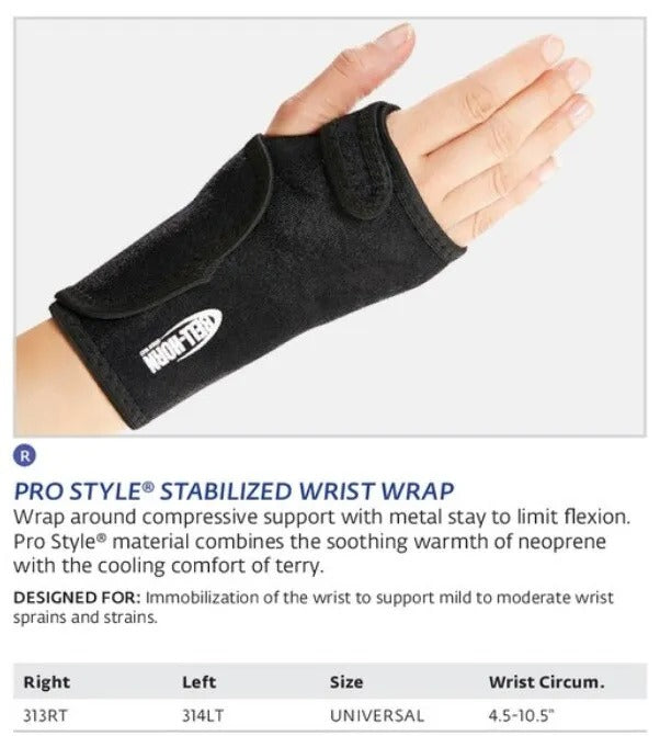 Bell-Horn Wrist Wrap Universal, Black