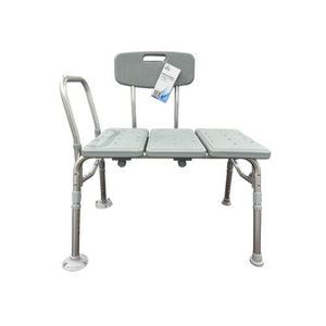 Blue Jay Bathroom Transfer Bench with Backrest, Adjustable Seat Height