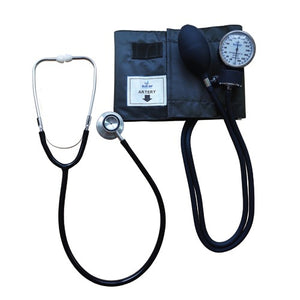 Blue Jay Manual Blood Pressure Monitor Unit with Universal Cuff and Deluxe Dual Head Stethoscope