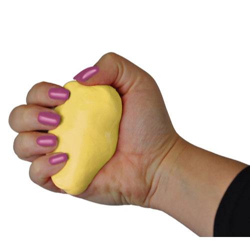 Blue Jay Squeeze 4 Strength X-Soft Hand Therapy Putty in Yellow, Perfect for Gentle Hand Rehabilitation. Moovkart






