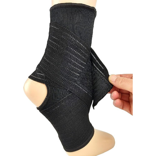 Blue Jay Adjustable Ankle Wrap Black, Medium, 8 - 9 Inches