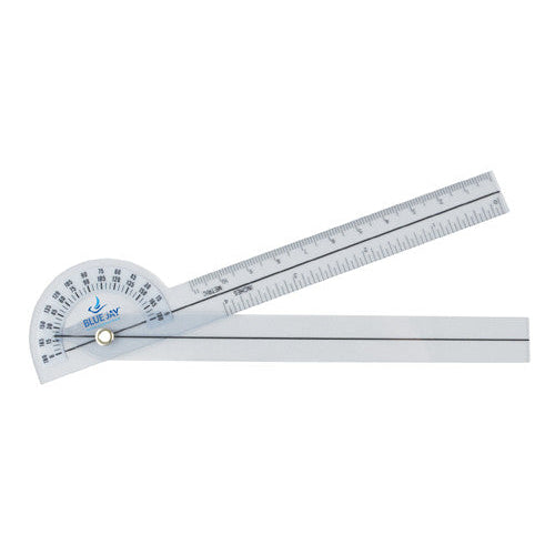 Blue Jay Range Check Plastic 6-3/4 Inches, Goniometer 180 Degrees