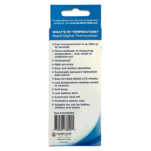 Blue Jay Rapid Digital Electronic Thermometer