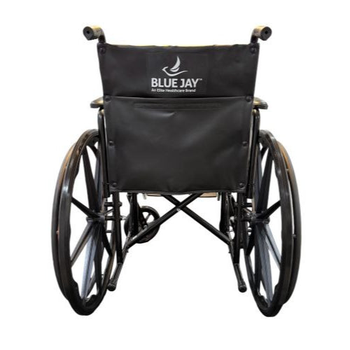 Blue Jay Roll With Me K2 Wheelchair, Dual-Axle Design with Elevating Leg Rests, 18 Inches Seat Width