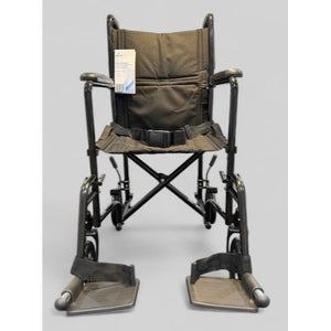 Blue Jay Steel Transport Wheelchair, 19 Inches Seat Width