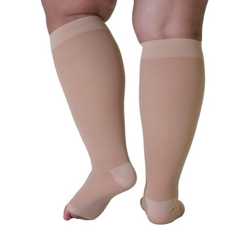 Blue Jay Firm Surgical Weight Stockings 20-30 mmHg Below Knee, Open-Toe, 2X-Large