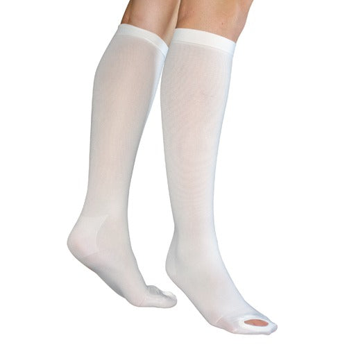 Blue Jay anti-embolism stockings 15-20mmHg below-knee with inspection toe for circulation support, Moovkart.