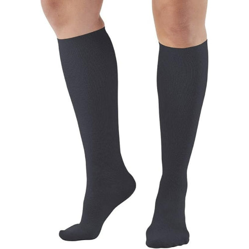 Blue Jay Microfiber Moderate 15-20 mmHg Knee-High, Medium, Black